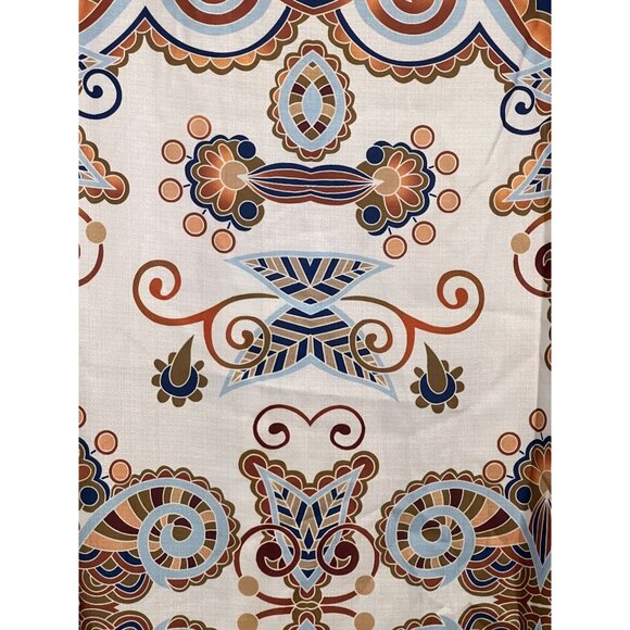 VGT-Inspired Multicolor Paisley Short-Sleeve Blouse With Lace-Up Neckline 3XL - Picture 9 of 16